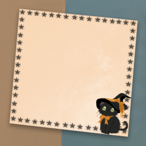 Bloquinho gatinhos bruxos para pessoas organizadas e criativas laranja