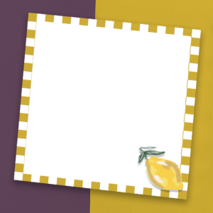 Bloquinho frutas fofas para pessoas organizadas e criativas amarelo