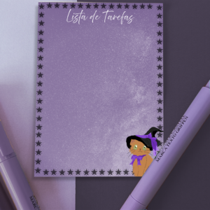 Lista de tarefas gatinhos bruxos roxo
