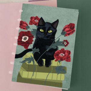 Caderno inteligente (discos) - 80 folhas - Gato